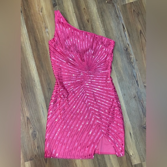 Formal Pink Sequin Dress - Picture 2 of 4
